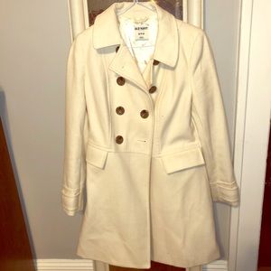 Long White Old Navy Pea Coat